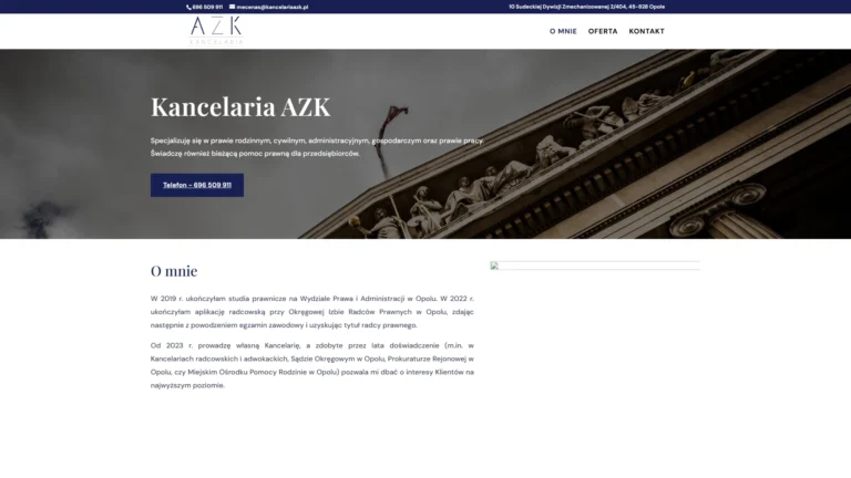 Strona internetowa kancelariaazk.pl