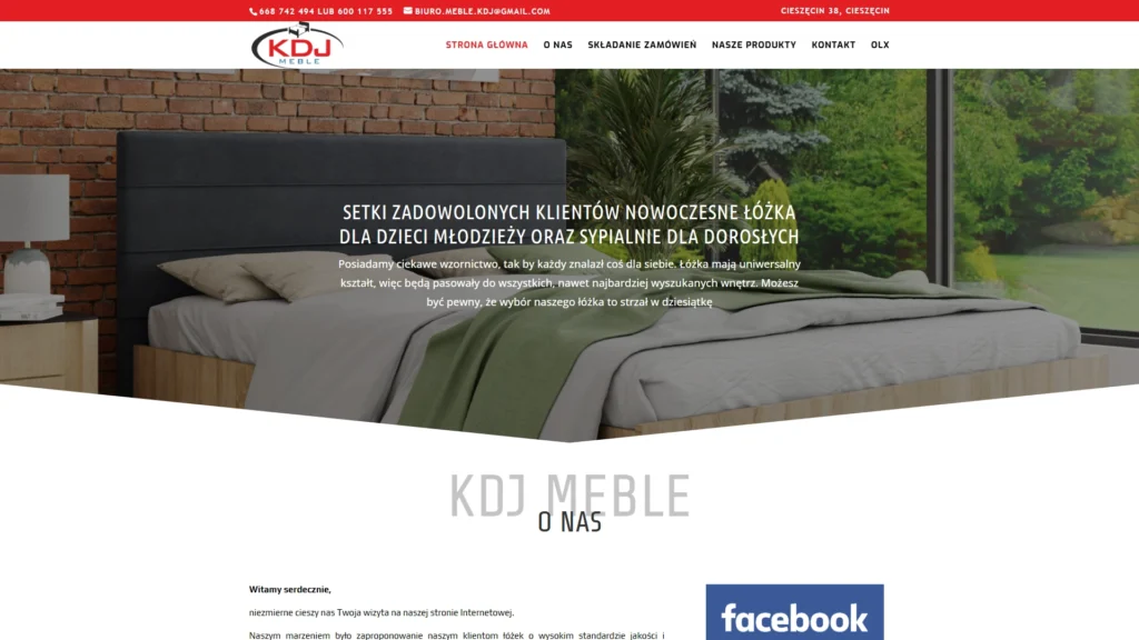 Strona internetowa Kdjmeble.pl - meble, Cieszęcin