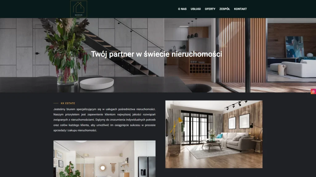 Strona internetowa Kkestate.pl - wynajem