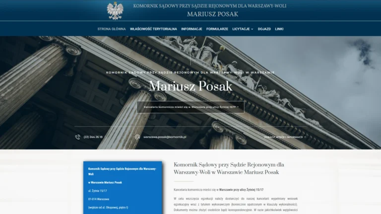 Strona internetowa komornikbemowo.pl