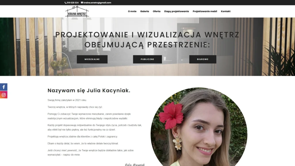 Strona internetowa Krainawnetrz4.pl - inne