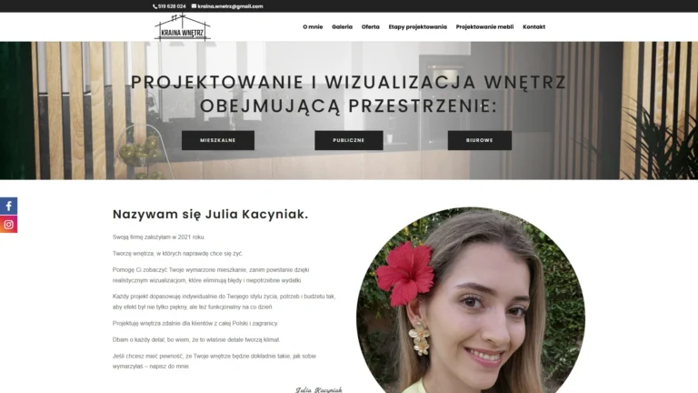 Strona internetowa krainawnetrz4.pl
