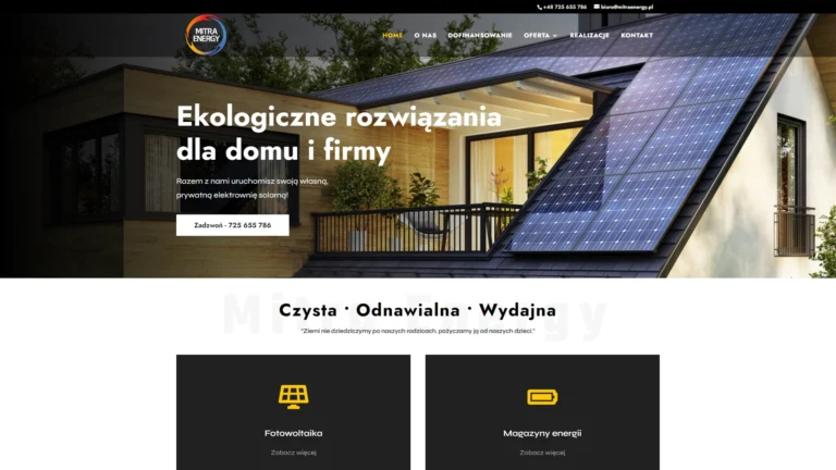 Strona internetowa mitraenergy.pl