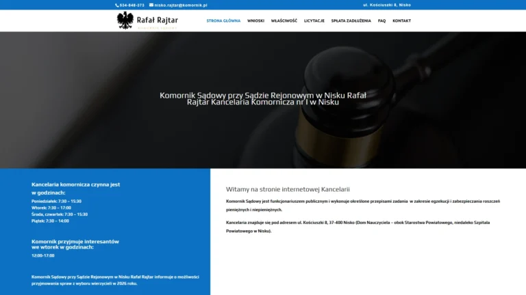 Strona internetowa nisko-komornik.pl