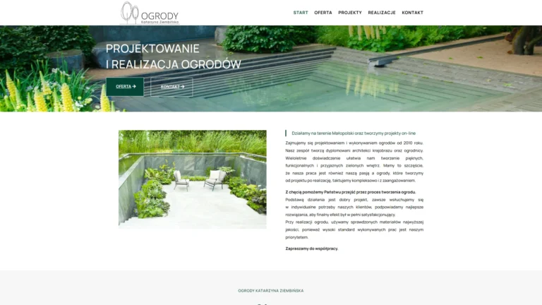 Strona internetowa ogrodyziembinska.pl