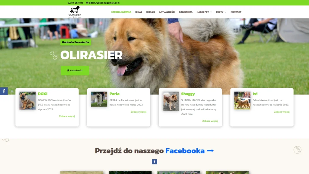 Strona internetowa Olirasier.pl - zwierzęta, Kraków