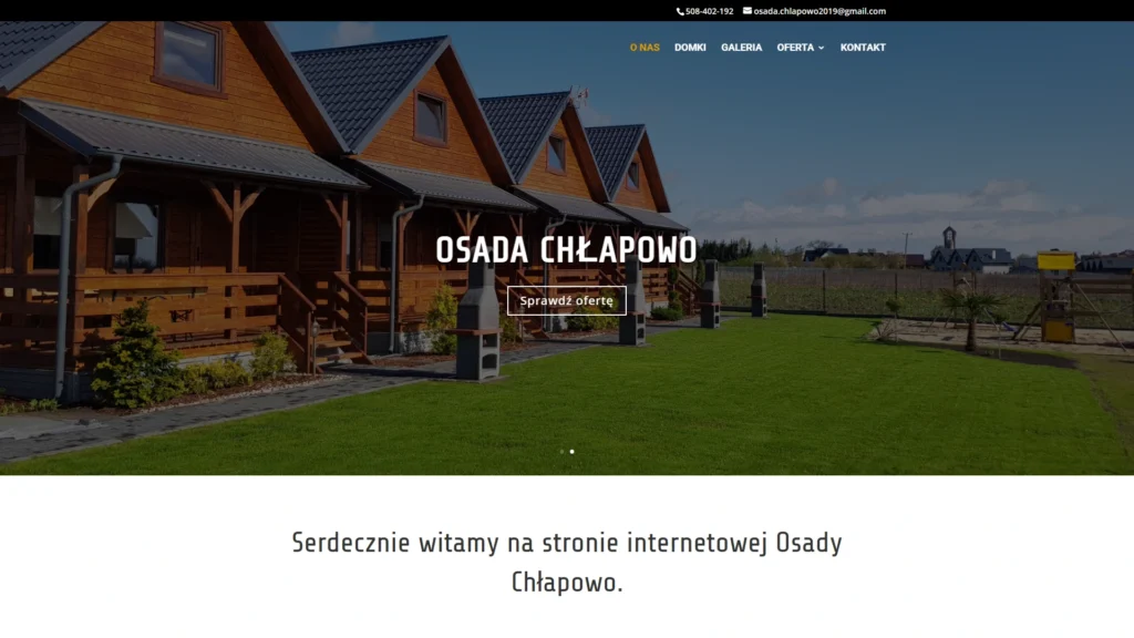 Strona internetowa Osadachlapowo.pl - turystyka, Chłapowo
