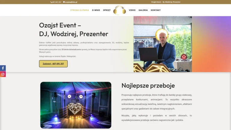 Strona internetowa ozajstevent.pl