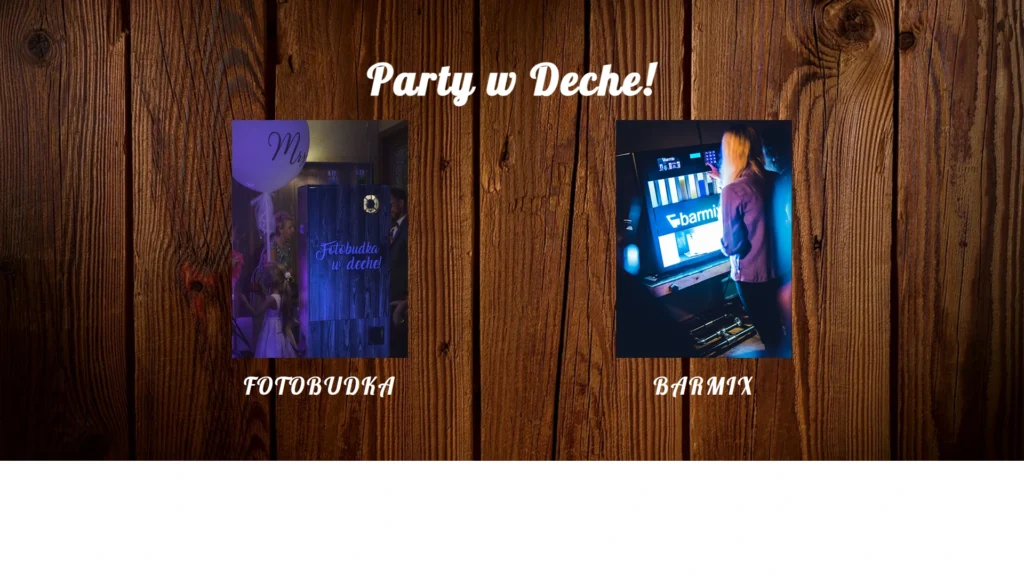 Strona internetowa Partywdeche.pl - reklama