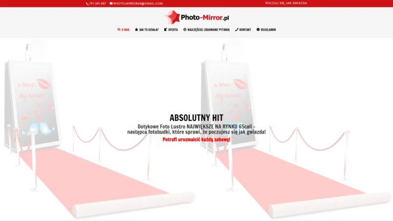 Strona internetowa photo-mirror.pl
