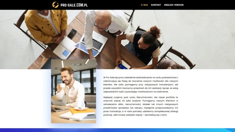 Strona internetowa pro-sale.com.pl