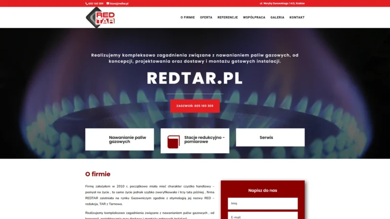 Strona internetowa redtar.pl