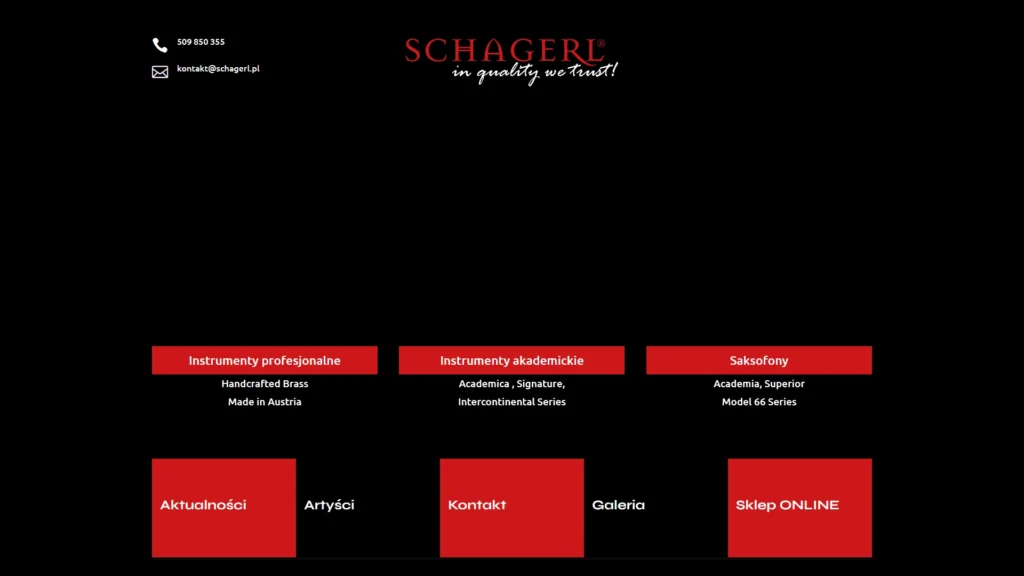 Strona internetowa Schagerl.pl - e-commerce