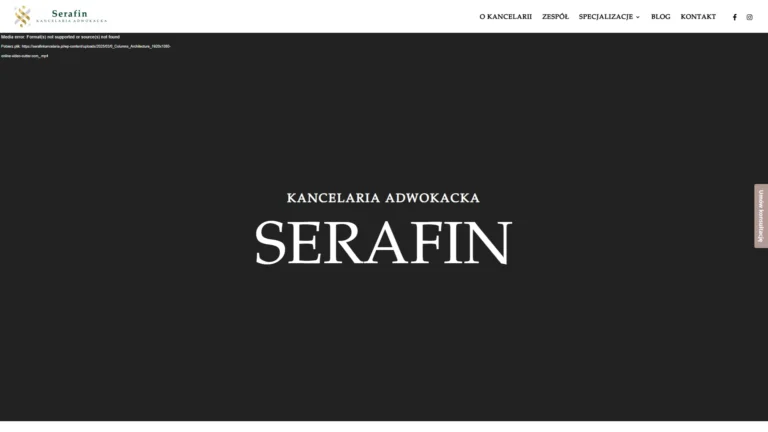 Serafinkancelaria.pl - realizacja Arlek.pl