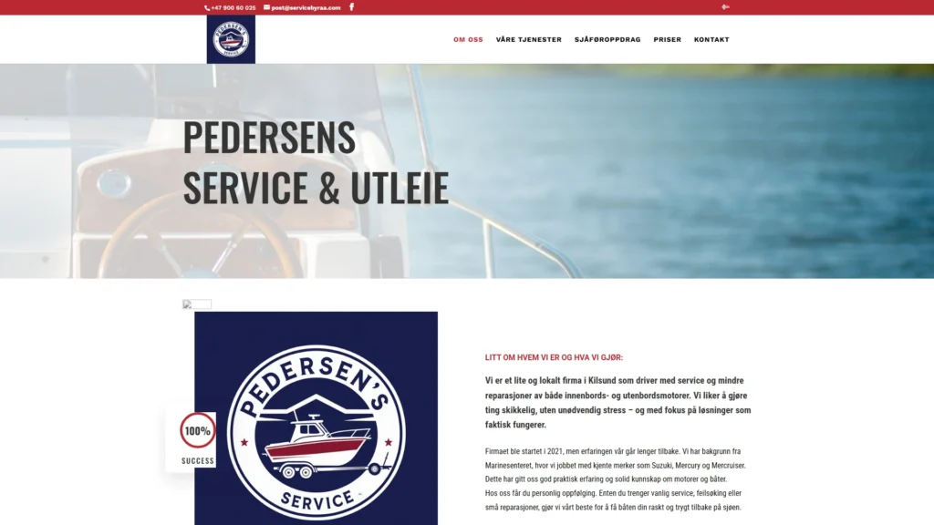Strona internetowa Servicebyraa.com - motoryzacja
