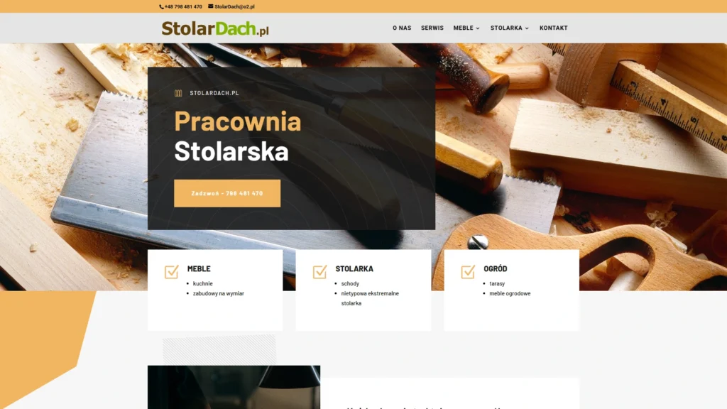 Strona internetowa Stolardach.pl - meble