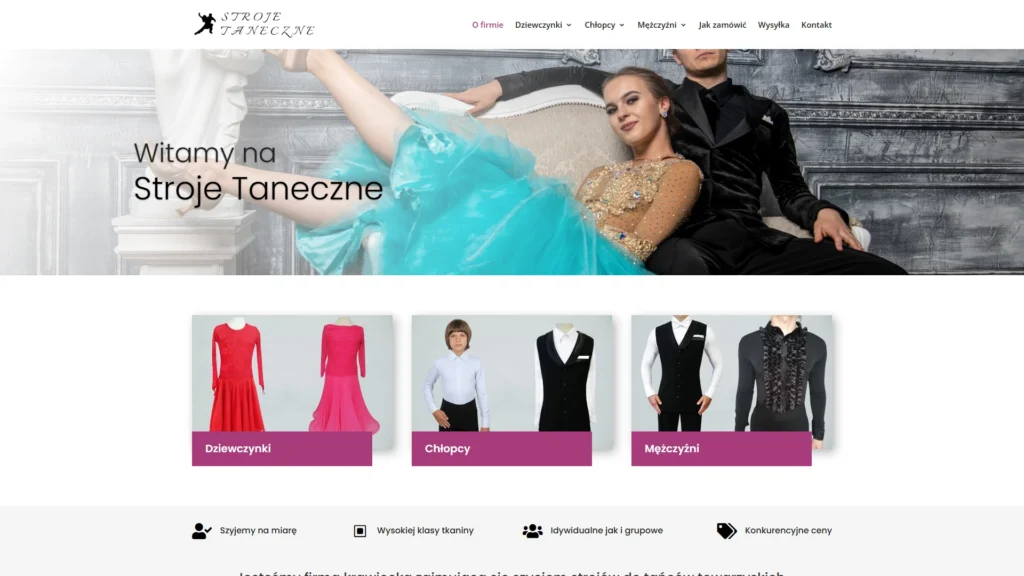 Strona internetowa Strojetaneczne.pl - moda