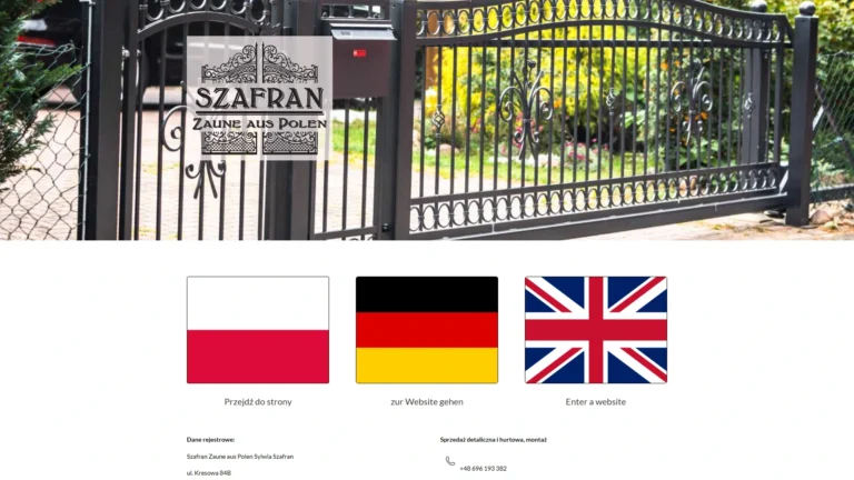 Strona internetowa szafranzaun.eu