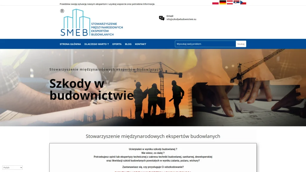 Strona internetowa Szkodywbudownictwie.eu - budownictwo, Dobrodzień