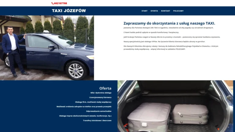 Strona internetowa taxijozefow1.pl