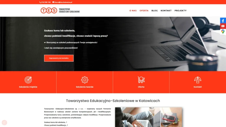 Strona internetowa tes.katowice.pl