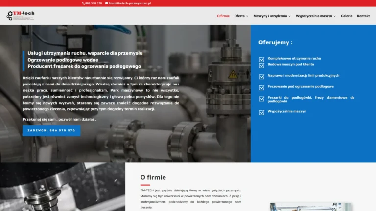 Strona internetowa tmtech-przemysl-cnc.pl