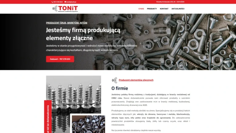 Strona internetowa tonit.pl
