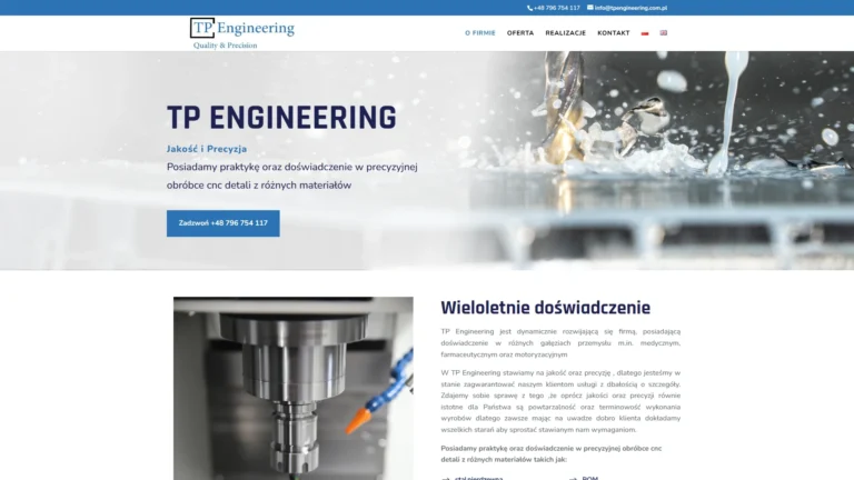 Strona internetowa tpengineering.com.pl