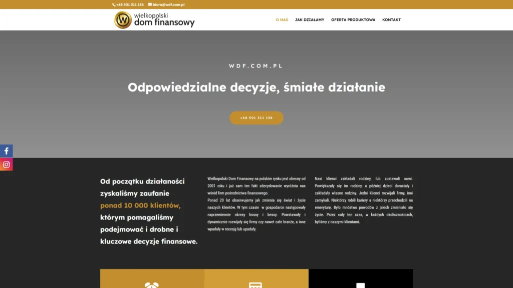 Strona internetowa Wdf.com.pl - finanse, Poznan