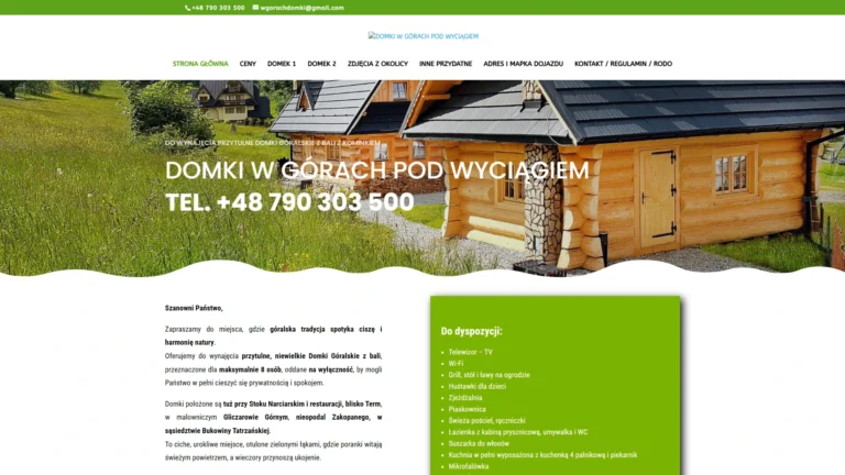 Strona internetowa wgorachdomki.pl