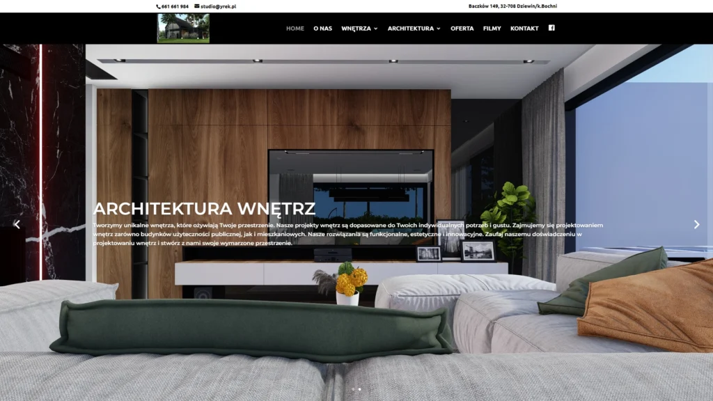 Strona internetowa Yrek.pl - budownictwo, Bochnia
