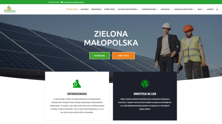 Strona internetowa zielonamalopolska.pl