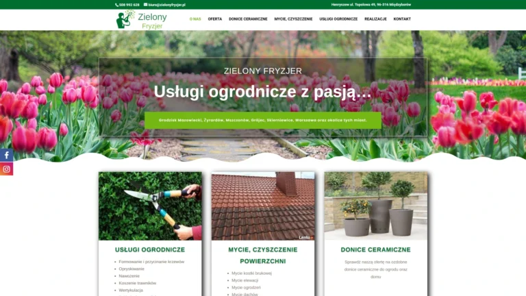 Strona internetowa zielonyfryzjer.pl