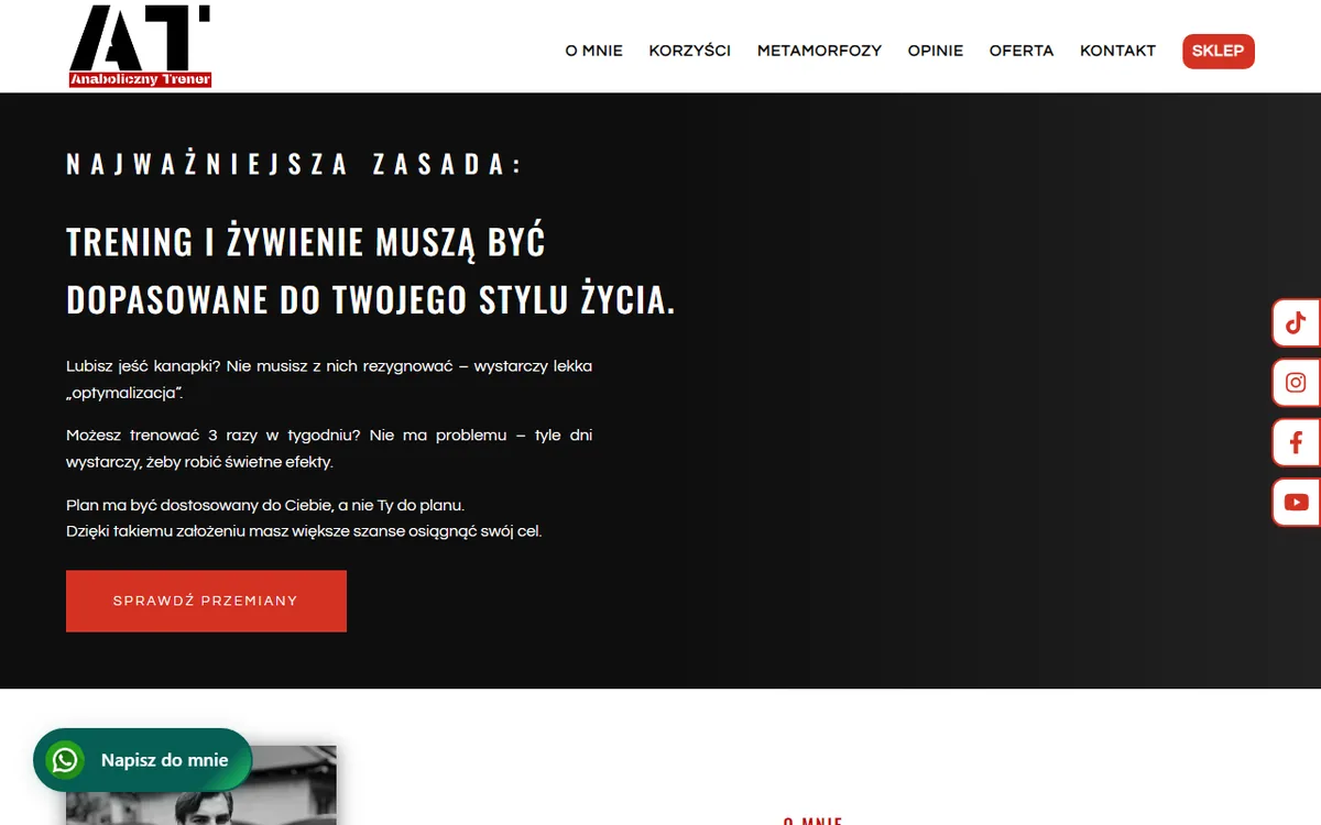 Screenshot anabolicznytrener.pl