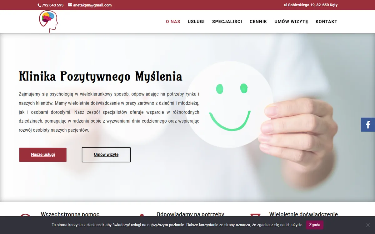 Screenshot klinikapozytywnegomyslenia.pl
