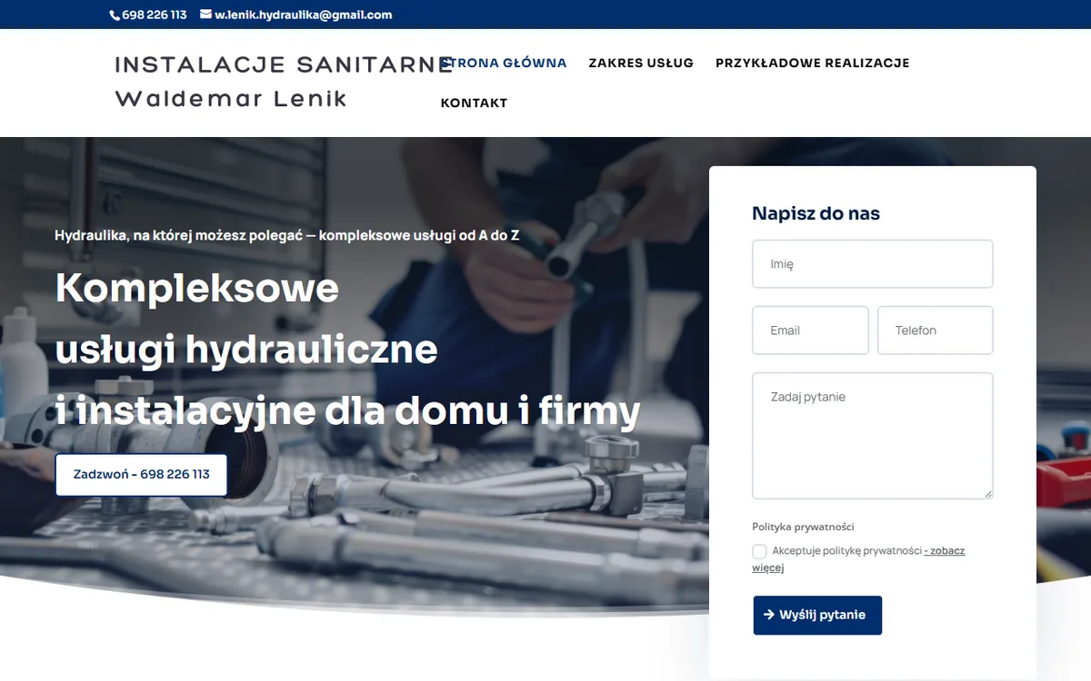 Screenshot lenik-hydraulika.pl
