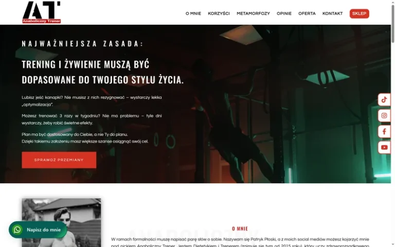 Anabolicznytrener.pl - realizacja Arlek.pl